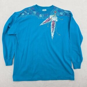 VTG 90s Sunbelt Sportswear USA Made Customized Long Sleeve Shirt OSFA Bedazzled